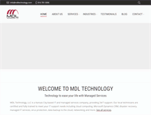 Tablet Screenshot of mdltechnology.com